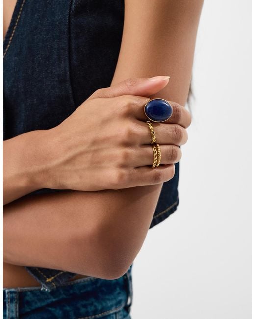 Accessorize Blue Statement Stone Ring