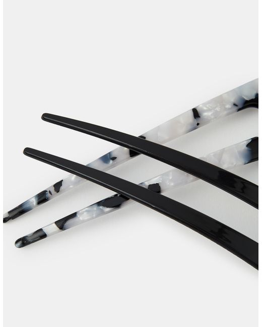 Accessorize White 2-Pack Monochrome French Hair Pins