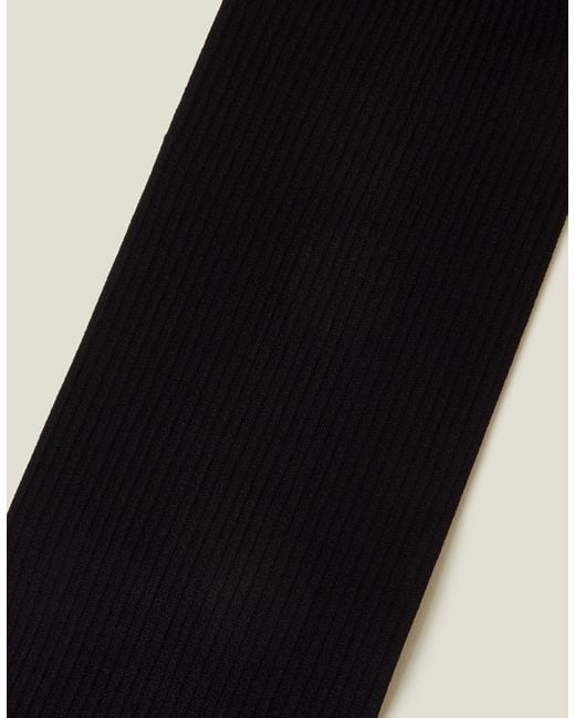 Accessorize Black Ribbed Tights