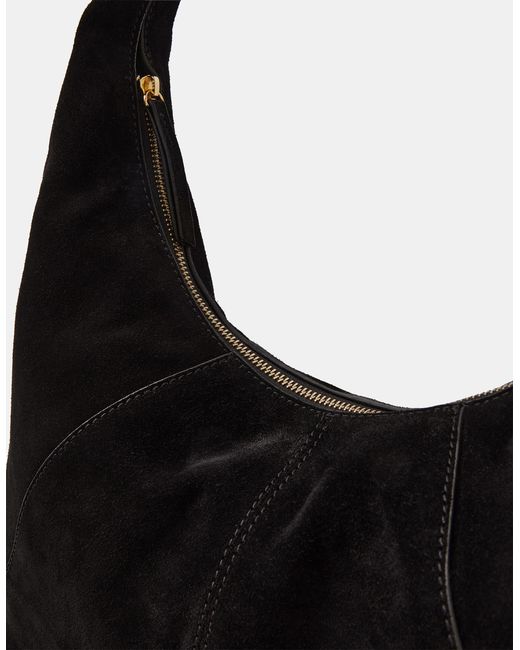 Accessorize Black Suede Shoulder Bag