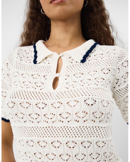Accessorize White Knitted Polo Shirt