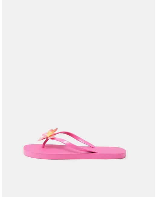 Accessorize White Orchid Flower Flip Flops
