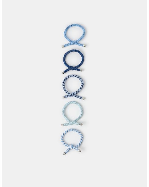 Accessorize Blue 5-Pack Knot Cord Hair Bands
