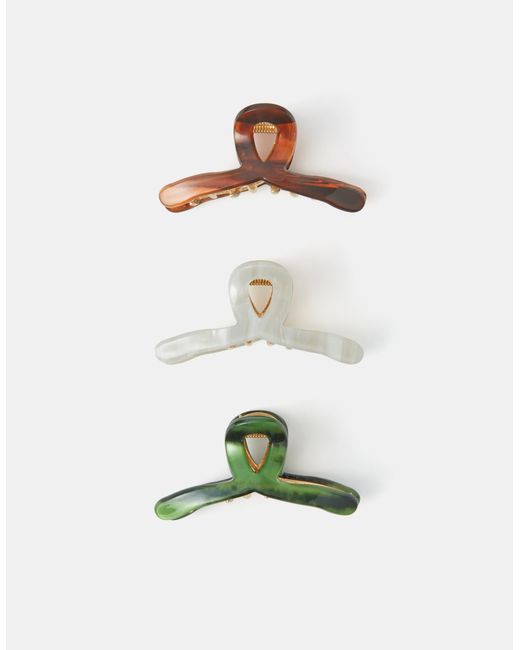 Accessorize Green 3-Pack Mini Twist Claw Clips