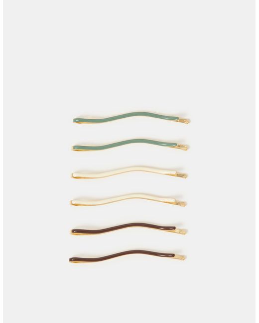 Accessorize Natural 6-Pack Wiggle Hair Grips