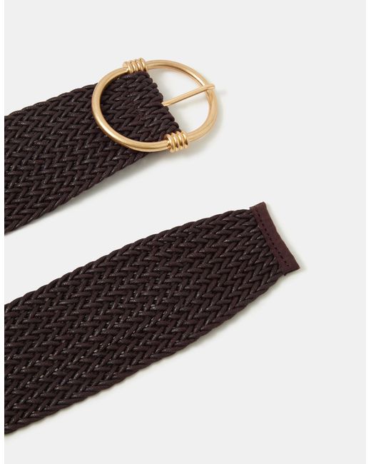 Accessorize Brown Wide Woven Belt