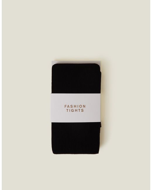 Accessorize Black Ribbed Tights