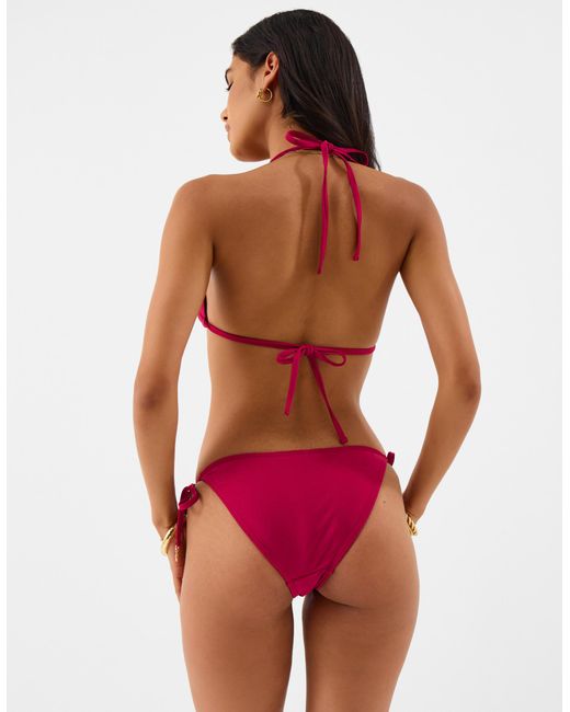 Accessorize Red Starfish Charm Tie Side Bikini Bottoms