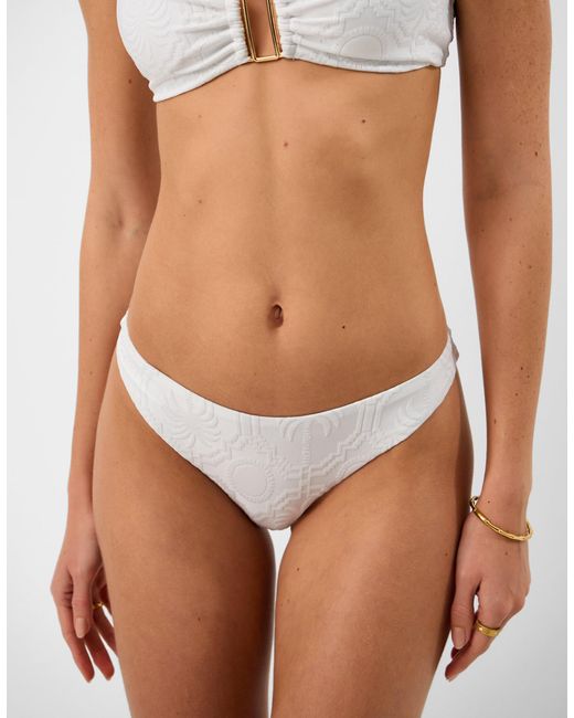 Accessorize Brown Tropical Jacquard Bikini Bottoms