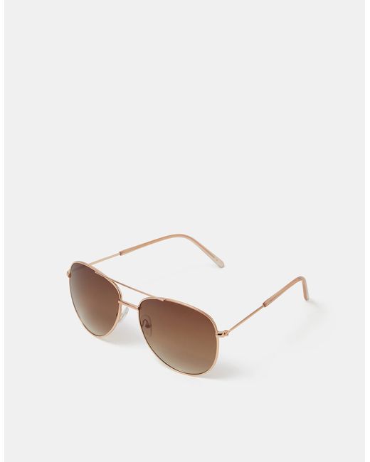 Accessorize Pink Metal Aviator Sunglasses