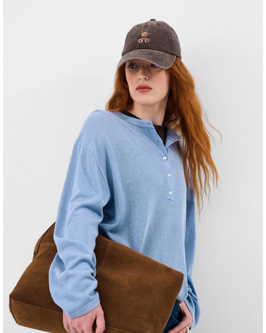 Accessorize Blue Teddy Bear Denim Cap