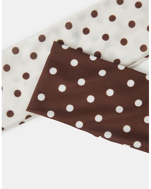 Accessorize White 2-Pack Polka Dot Bando Headbands