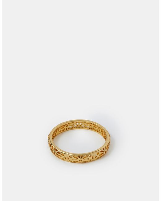 Accessorize Metallic 14Ct-Plated Filigree Ring