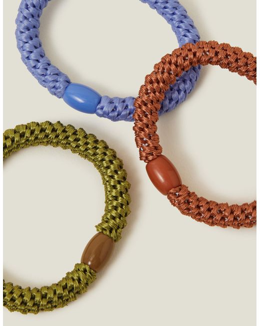 Accessorize Women's Blue/green/red 3-pack Cord Hairbands