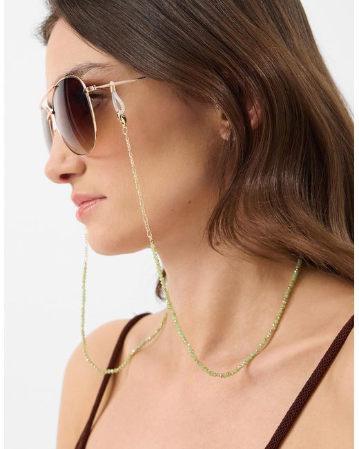 Accessorize White Beaded Sunglasses Chain