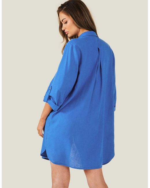 Accessorize Women's Beach Shirt Blue