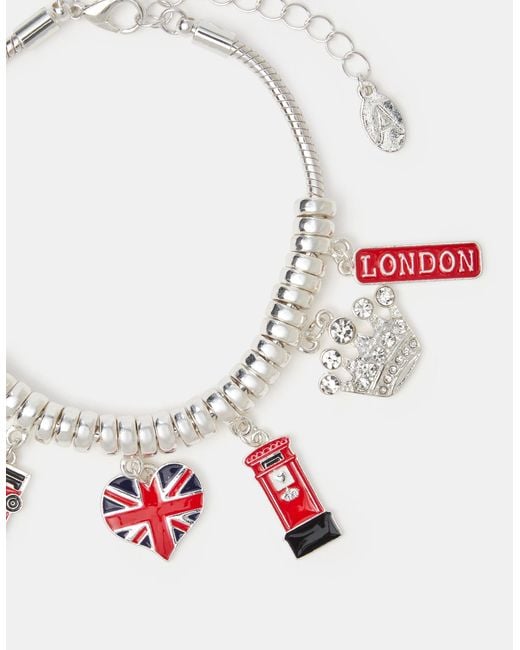 Accessorize White London Charm Bracelet