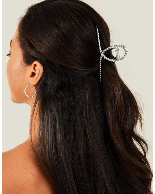 Accessorize Natural Twisted Metal Claw Clip
