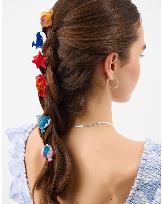 Accessorize White 6-Pack Mini Ocean Friends Claw Clips