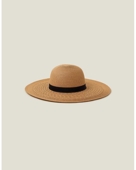 Accessorize Natural Women's Floppy Band Hat Tan