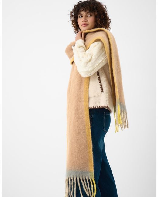 Accessorize Yellow Super Soft Contrast Scarf