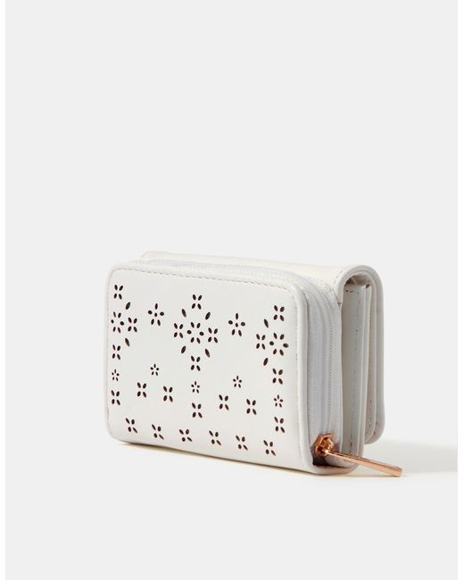 Accessorize White Cutwork Purse