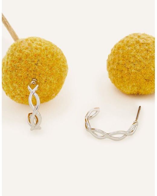 Accessorize Natural Crossover Hoop Earrings