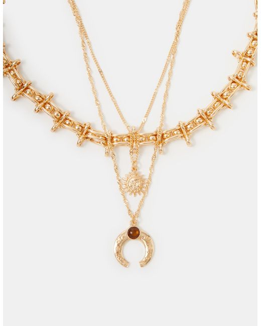 Accessorize White 2-Pack Horseshoe Pendant Layered Necklaces
