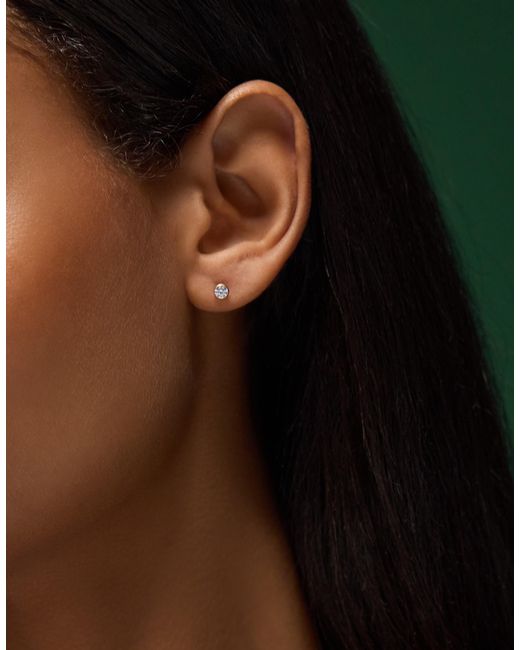 Accessorize White 14Ct-Plated Titanium Flatback Stud Earrings