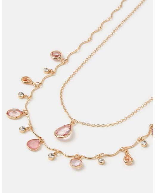 Accessorize Natural 2-Pack Gemstone Pendant Necklaces