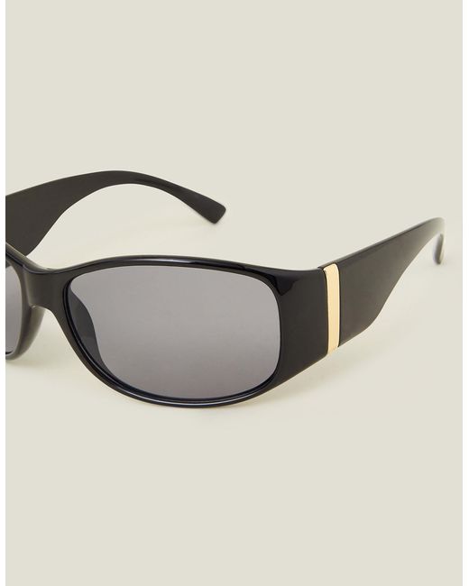 Accessorize Natural Black Wrap Sunglasses