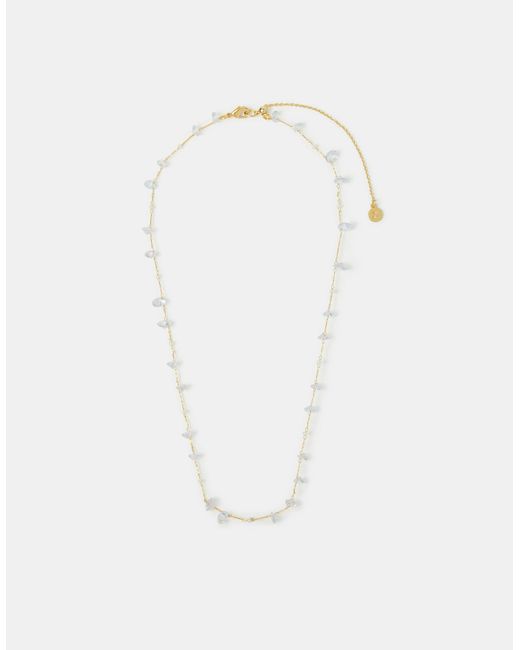 Accessorize White 14Ct-Plated Multi Stone Necklace