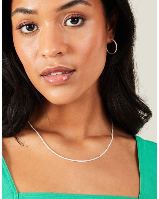 Accessorize silver necklace clearance
