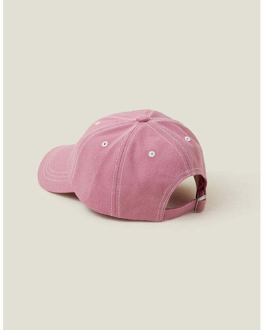 Accessorize Trim Baseball Cap Pink
