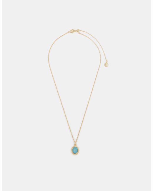 Accessorize White 14Ct-Plated Quartz Pendant Necklace