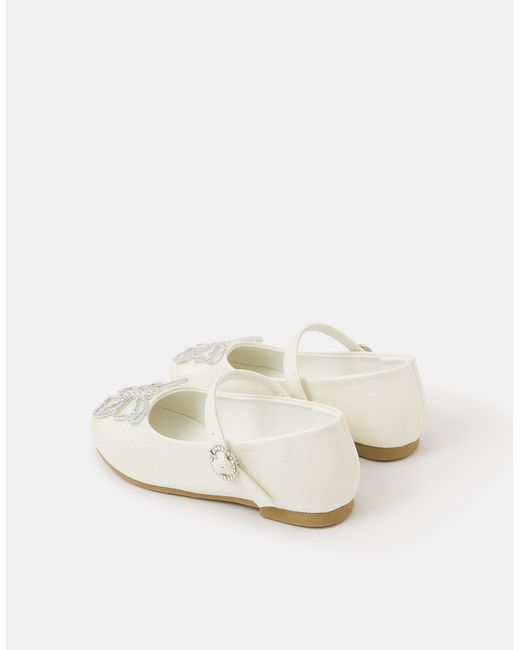 Accessorize White Butterfly Ballet Flats