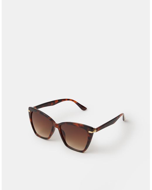Accessorize Brown Tort Cat Eye Sunglasses