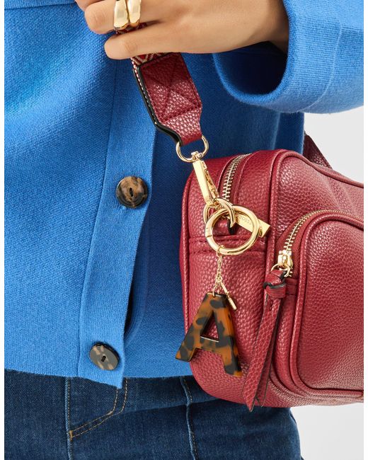 Accessorize White Tort Initial Bag Charm