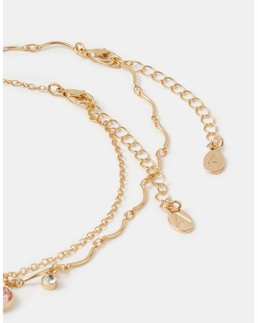 Accessorize Natural 2-Pack Gemstone Pendant Necklaces