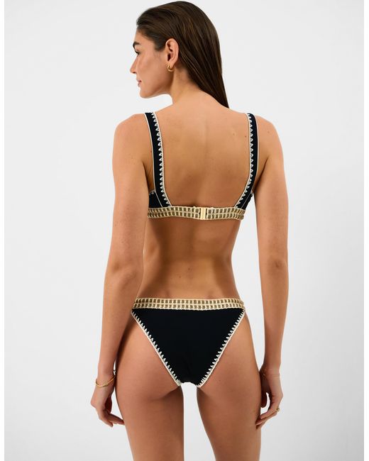 Accessorize Black Glitter Band Bikini Bottoms