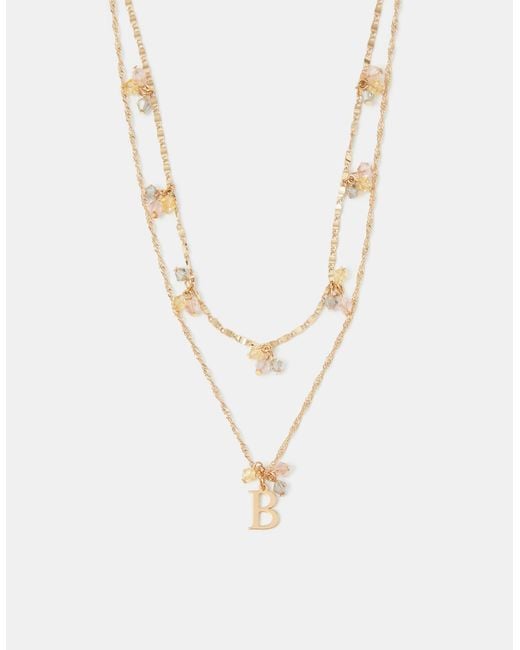 Accessorize White 2-Pack Initial Cluster Pendant Necklaces