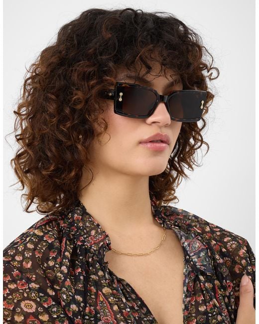 Accessorize White Tort Square Sunglasses