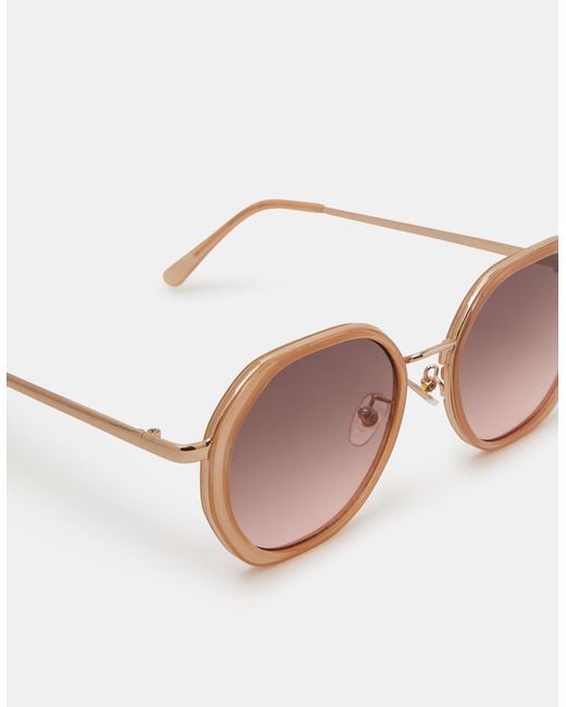 Accessorize Brown Round Sunglasses