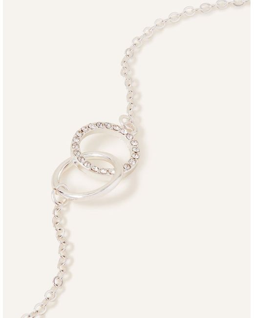 Accessorize Natural Linked Circle Pendant Necklace