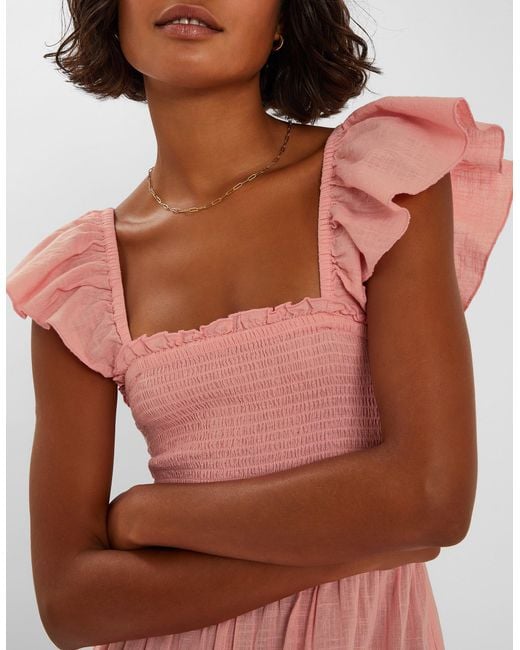 Accessorize Cotton Colourblock Tiered Maxi Dress