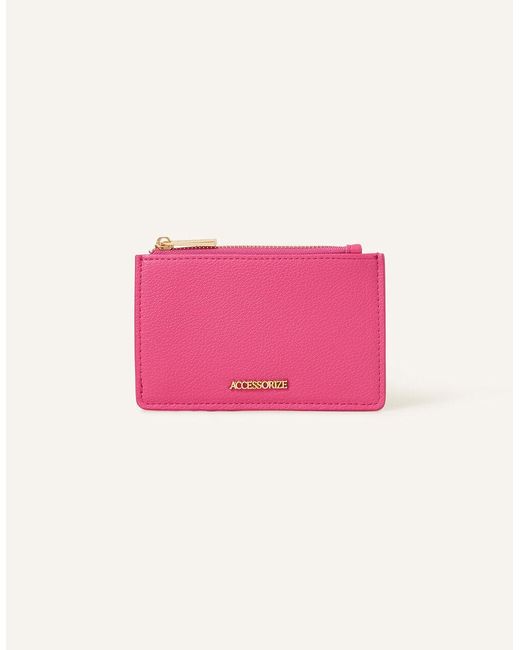 Accessorize Women's Pink Classic Card Holder