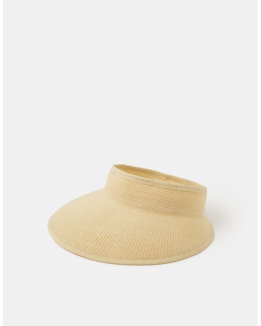 Accessorize Natural Woven Sun Visor