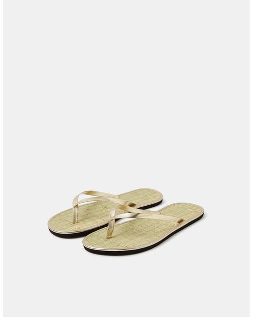 Accessorize Natural Plain Seagrass Flip Flops