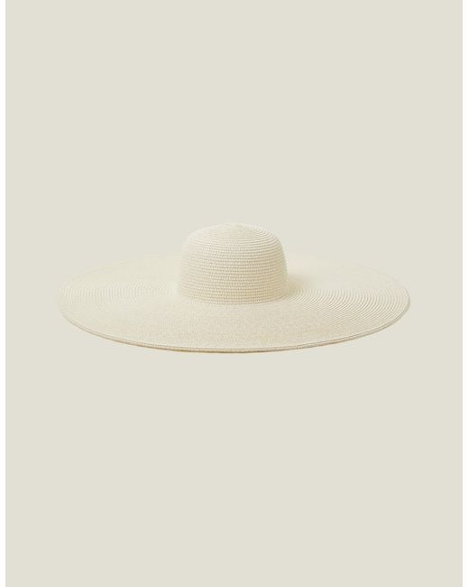Accessorize Natural Women's Extra Large Floppy Hat White