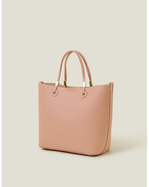 Accessorize Natural Smooth Faux Leather Handbag